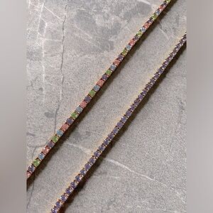 Joan Rivers (STAMPED) Goldtone gemstone bracelets.